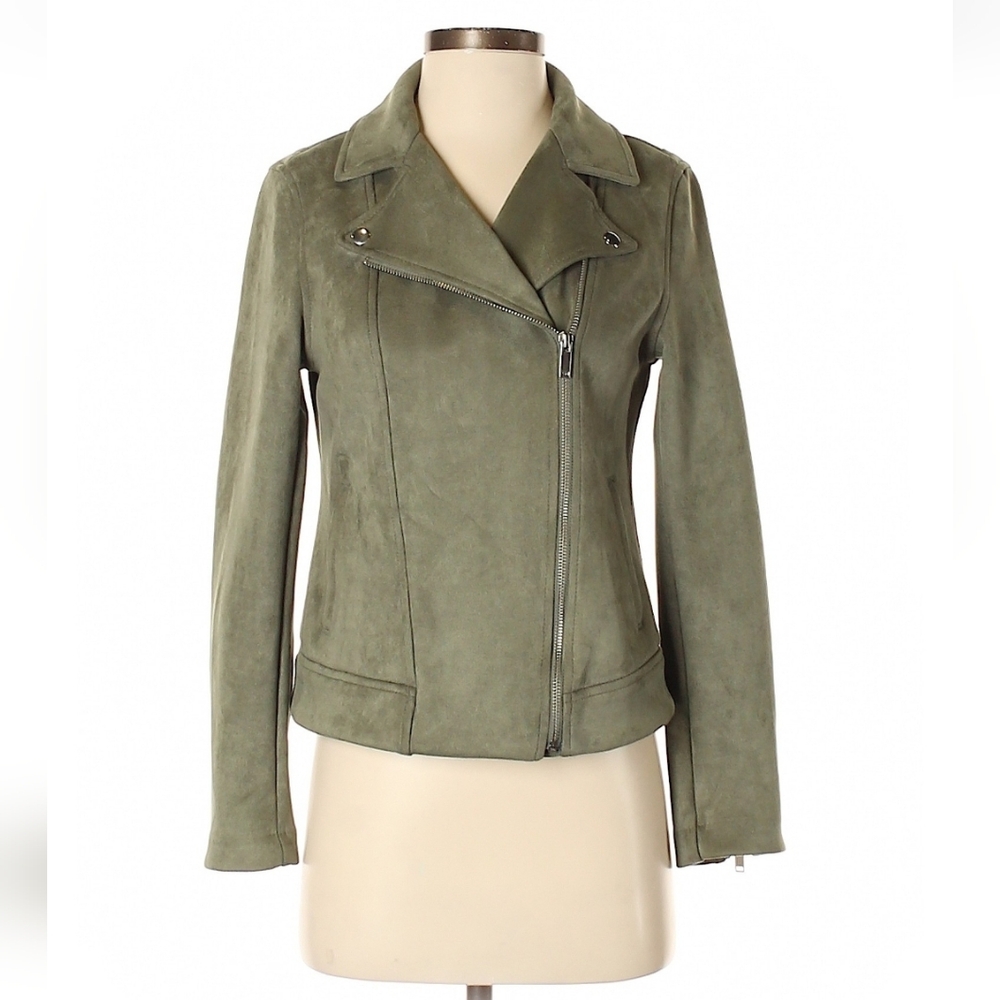 Old Navy Green Moto Jacket XS